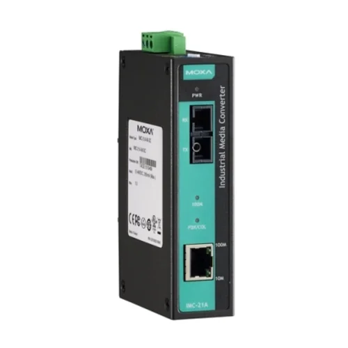 IMC-21A-S-SC Медиаконвертер Ethernet 10/100BaseTX в 100BaseFX (одномодовое оптоволокно) в металлическом корпусе MOXA